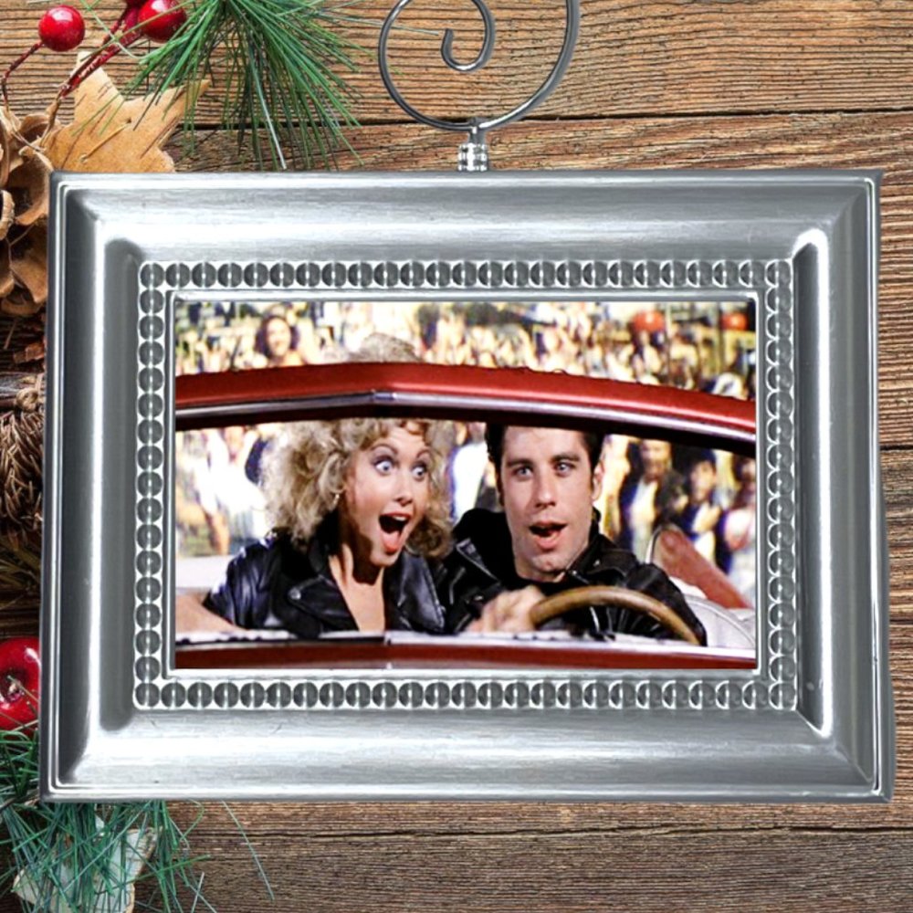 Grease John Travolta & Olivia Newton John Movie Memorabilia Christmas Ornament